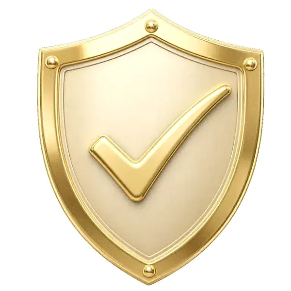 Checkmark shield — Fairground Slots