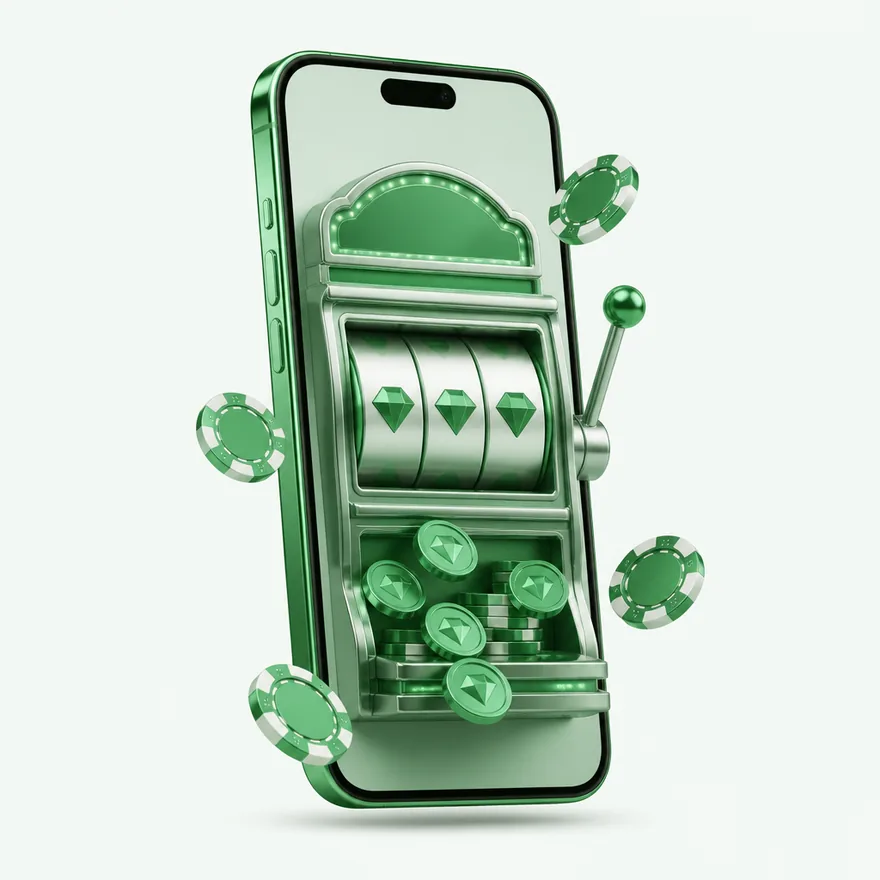 Smartphone with glowing screen — Fairground Slots