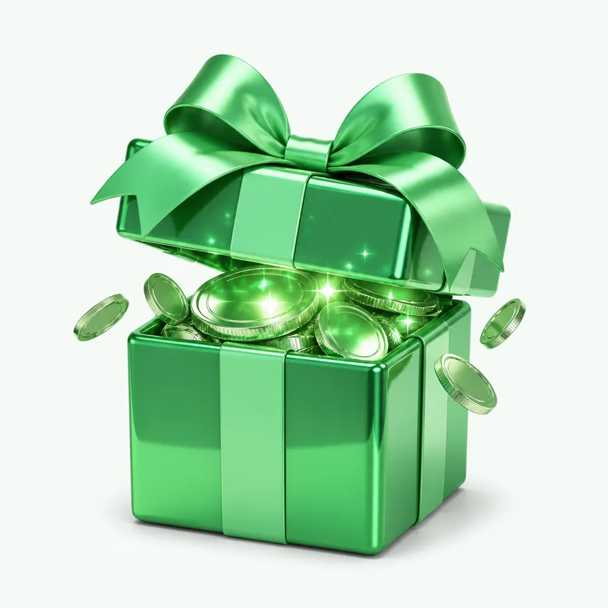 Ribbon-tied gift box — Fairground Slots