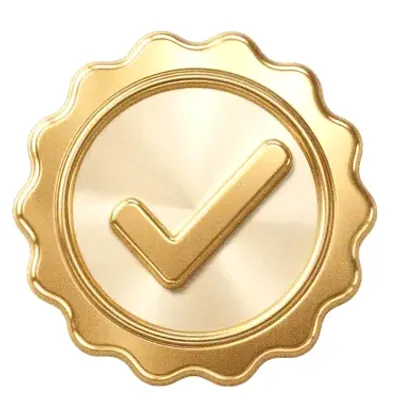 Checkmark badge — Fairground Slots
