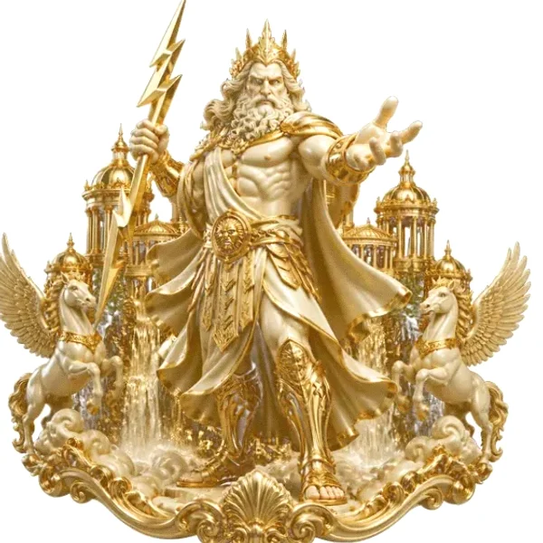 Zeus with lightning — Fairground Slots