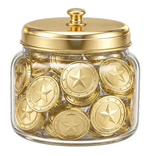 Coin-filled jar — Fairground Slots