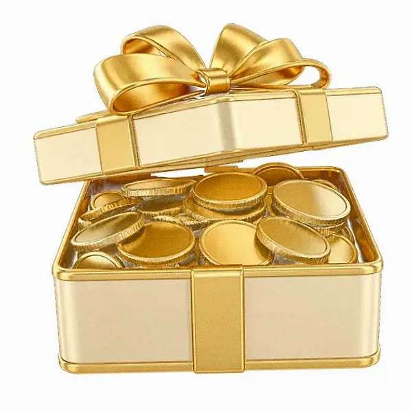 Gift box with coins — Fairground Slots